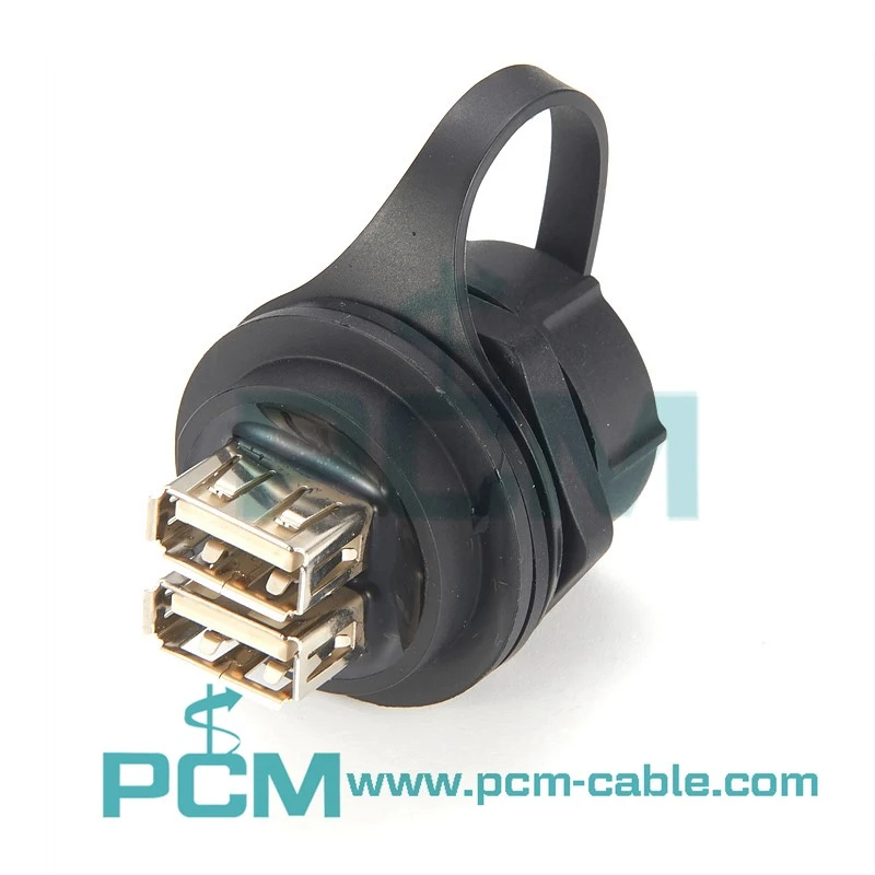 Aviation plug waterproof connector USB2.0 socket