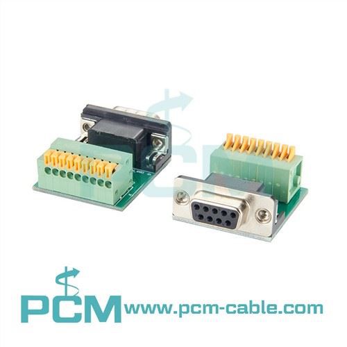 RS485 Serial DB9 Screwless Terminal Block Breakout Board Konnettur