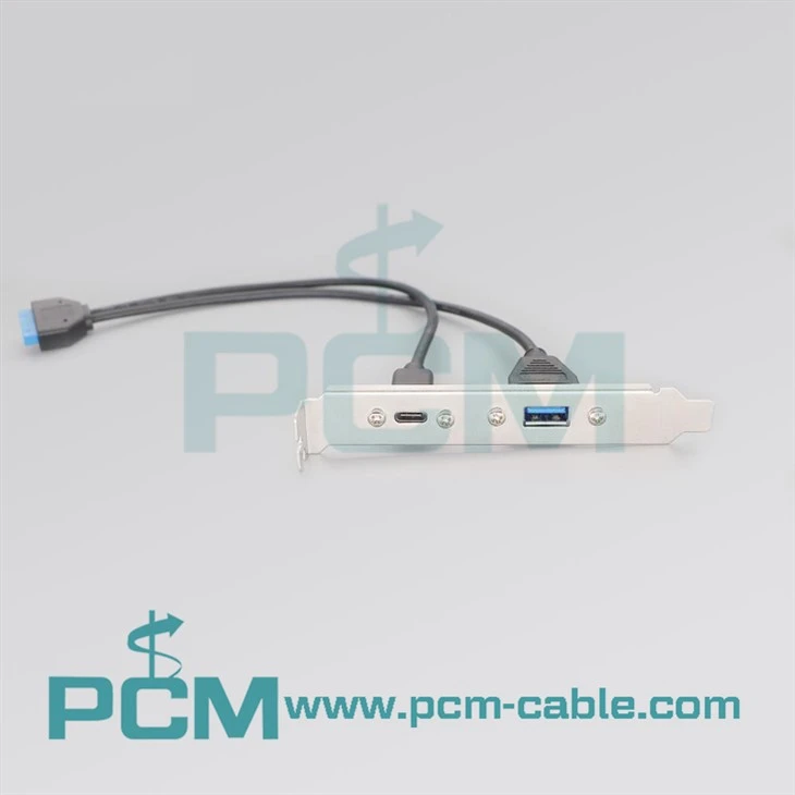 Panel Mount USB 3.0 A u Tip C Female To Motherboard IDC Header PCI Cable