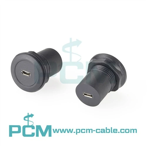 22mm Mikro USB Jack għal Jack Panel Mount Socket Adapter