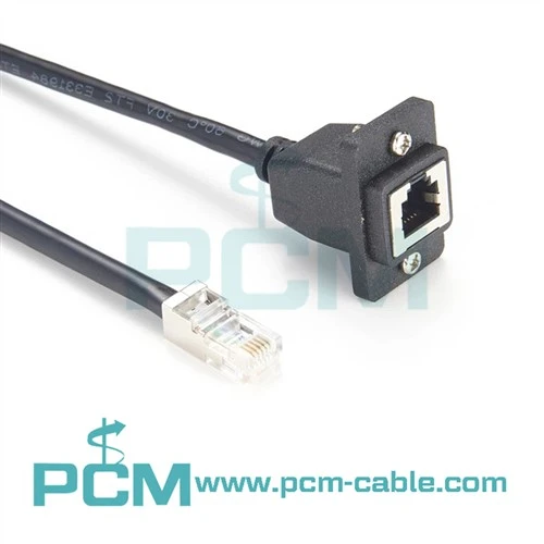 RJ12 6p6c Telefon Panel Mount Lan Network Estensjoni Cable