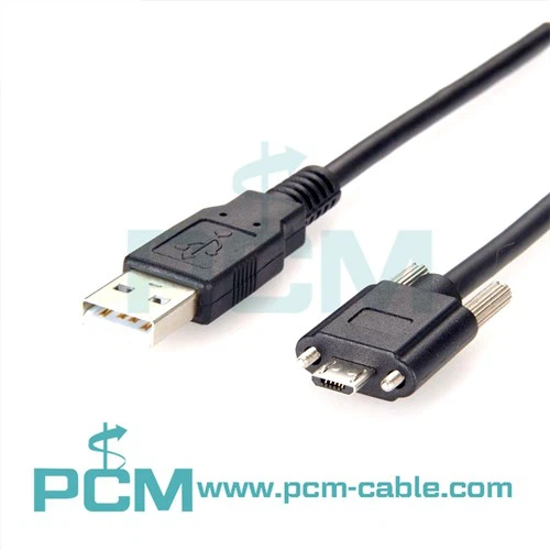 USB 2. 0 A għal Micro B Cable b'M2 Screw Lock