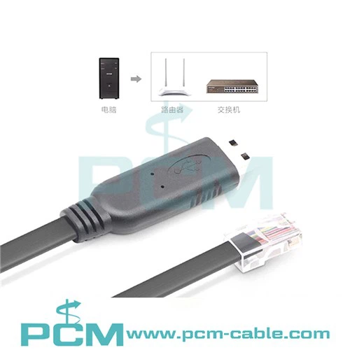 USB RS232 Biex RJ45 Console Cable