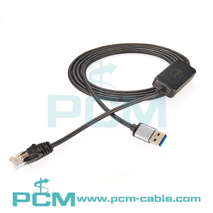 USB 2. 0 Male Biex RJ45 Ethernet Adapter Cable