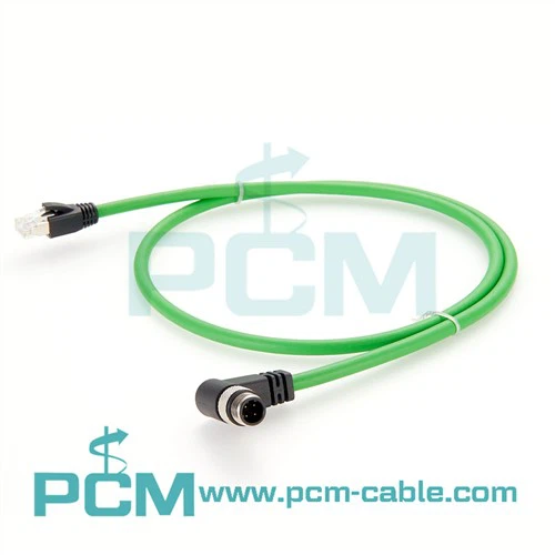 Ethernet Industrijali M12 D-coded 4-pin Biex Cable RJ45