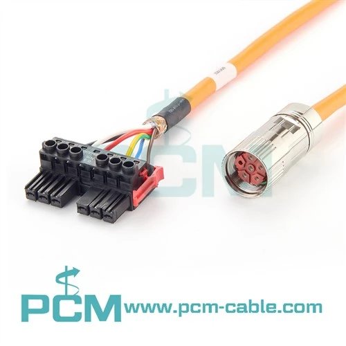 Servo Motor Power Cable 6 Pin M23 Daqs