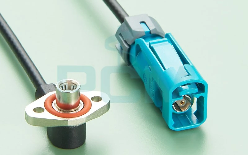 panel mount Fakra to SMB cable assembly panel mount Fakra to SMB cable assembly