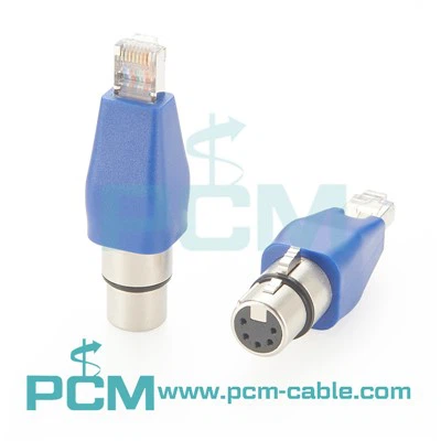 CAT5 CAT6 RJ45 MALE TO 5 PIN DMX ADAPTER