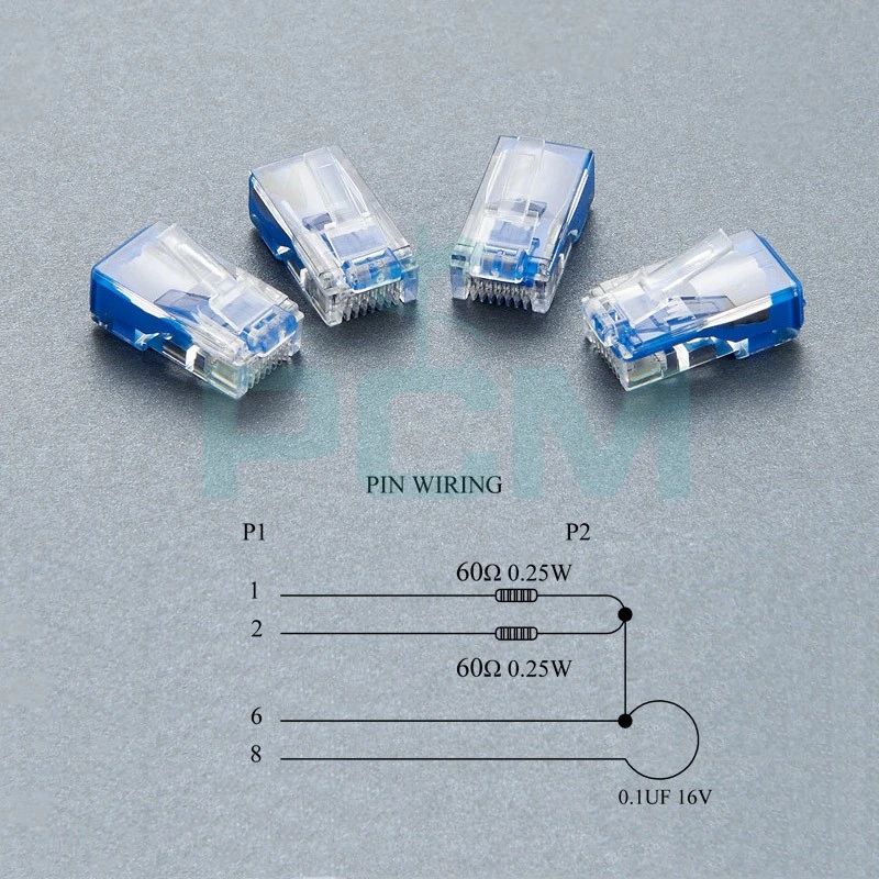 RJ45 capacitance adapter RJ45 Booted Ethernet Terminator 120-Ohm Capacitor DMX RJ45 capacitance adapter RJ45 Booted Ethernet Terminator 120-Ohm Capacitor DMX