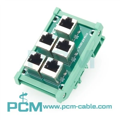 DIN Rail RJ45 Interface Modulu 5 Port