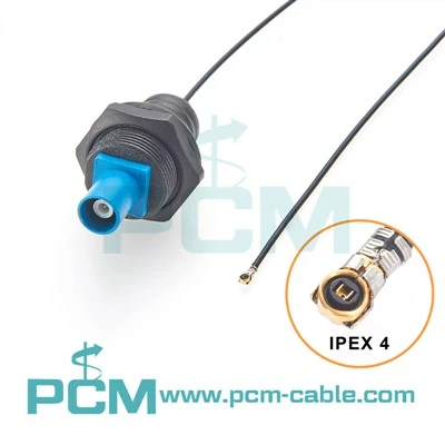 Automotive IPEX Gen4 Biex Fakra RF Cable RG113 IP67 Bulkhead Konnettur