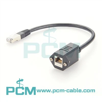 Panel Mount Ethernet RJ45 Cat6A Cat8 Estensjoni Cable