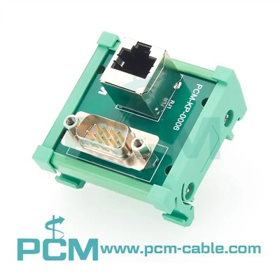 Modulu tal-Interface tal-Ferrovija DIN RJ45 DB9 Male Breakout Board Adapter